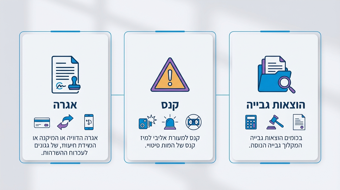 ההבדל בין חוב אגרה, קנס והוצאות גבייה