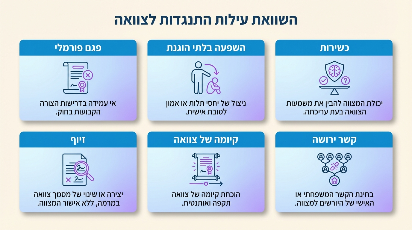 התנגדות לצו קיום צוואה או לצו ירושה
