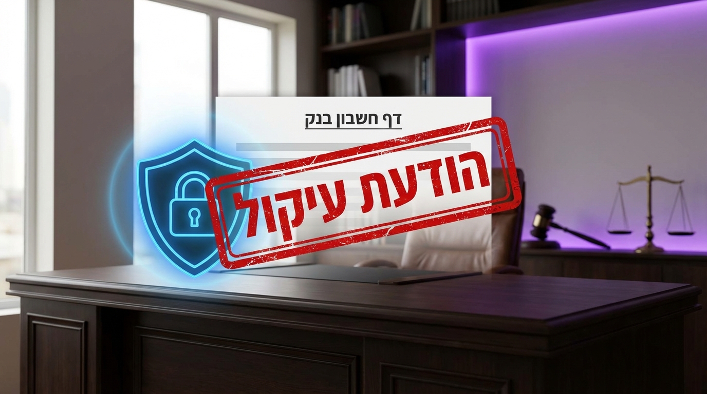 עיקלו לי את חשבון הבנק – מה עושים עכשיו, צעד אחרי צעד?